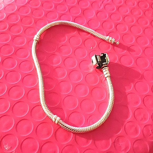 Pandora Jewelry - Pandora Sterling Silver Snake Chain Barrel Clasp Bracelet